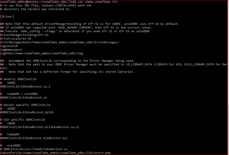 Connecting to Snowflake using PERL (Linux)