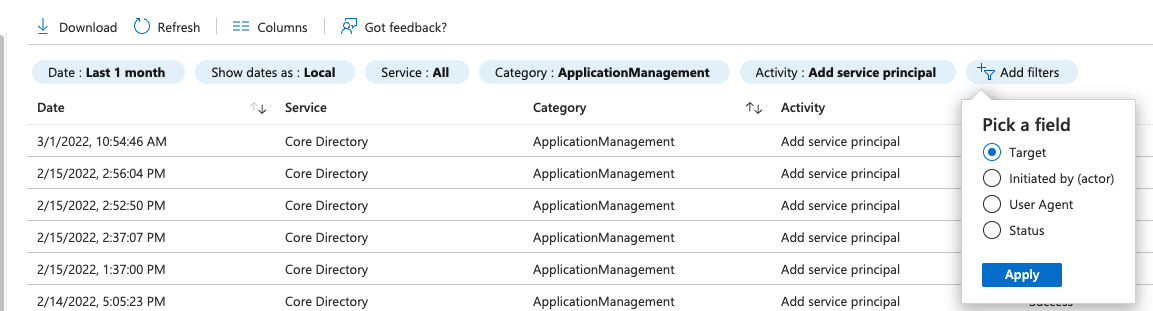Identify Snowflake’s Service Principal in Azure AD