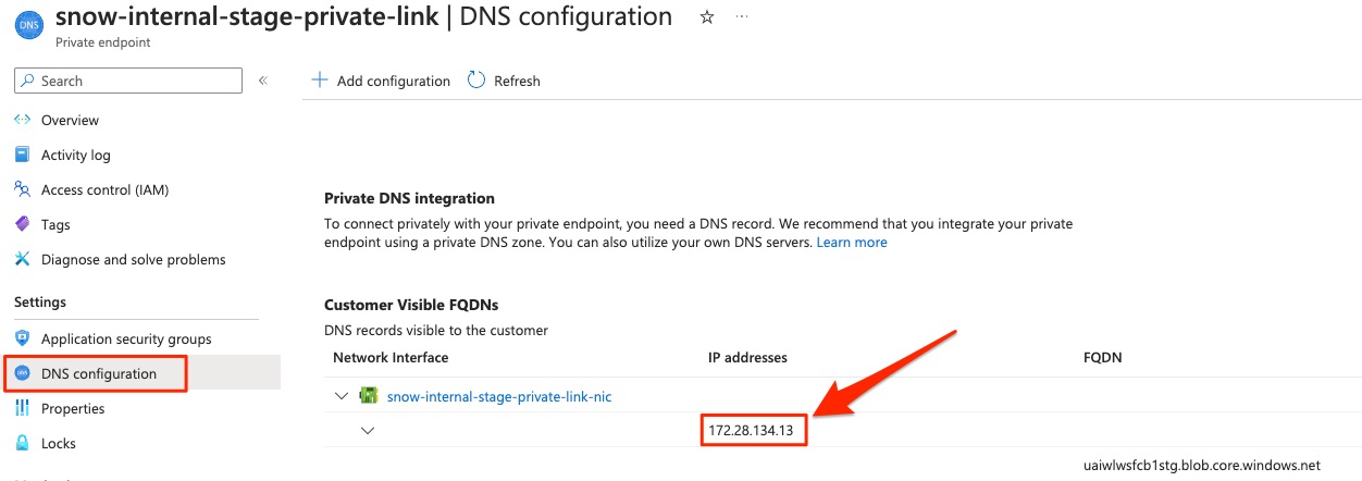 Configure private connectivity to Internal Stages with Azure Blob ...