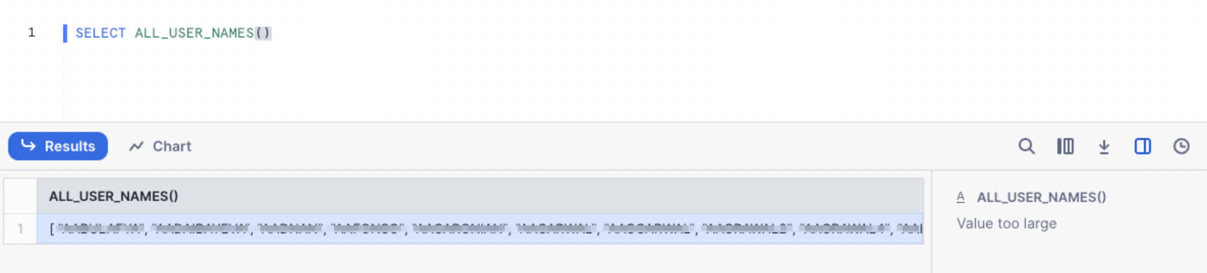 Snowsight's Query History's users filter stuck in a loading state