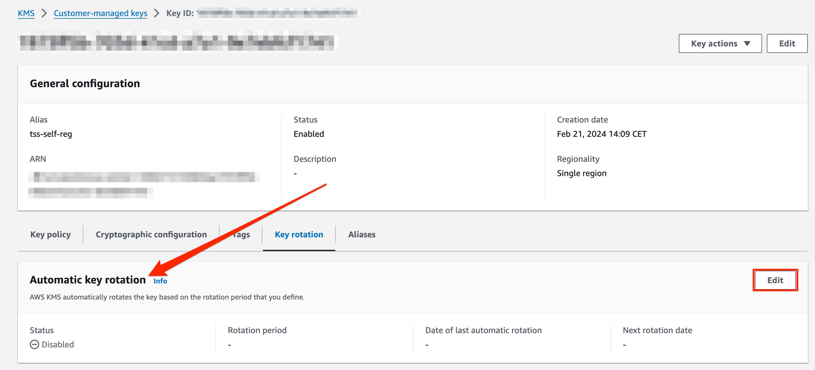 AWS KMS automatic key rotation policy for Customer Managed Keys used by ...