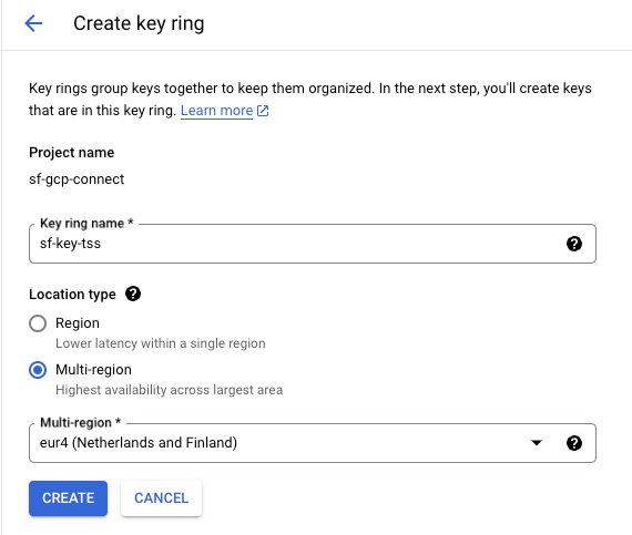 How to create a Customer Managed Key (CMK) in GCP Cloud KMS for Tri ...