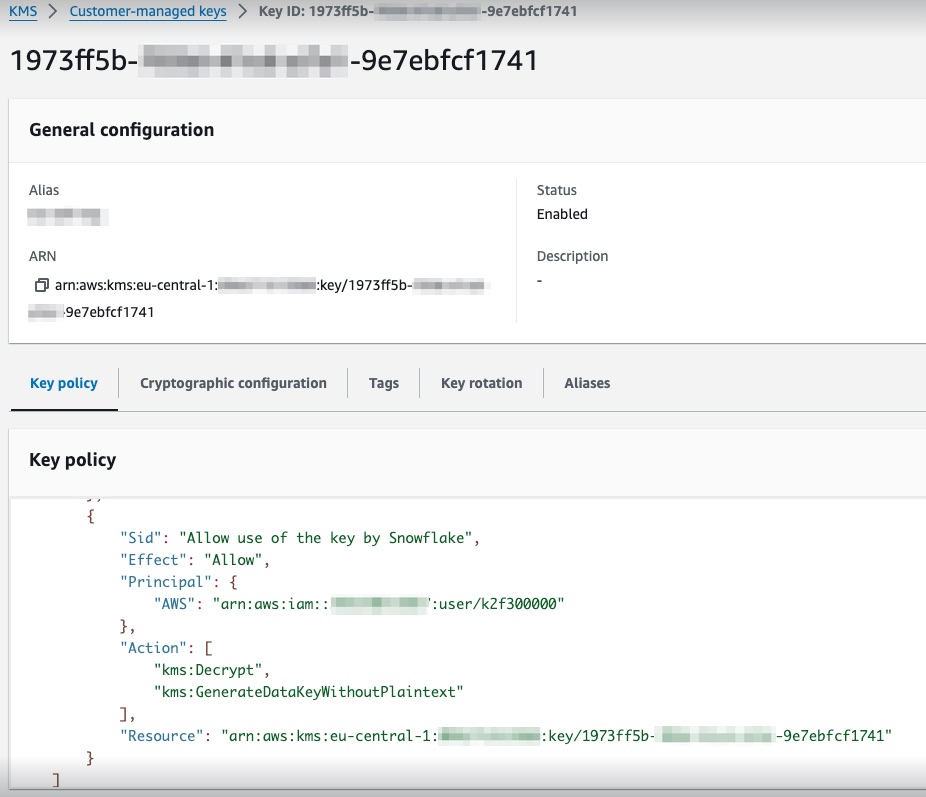 Tri-Secret Secure self-registration with AWS KMS