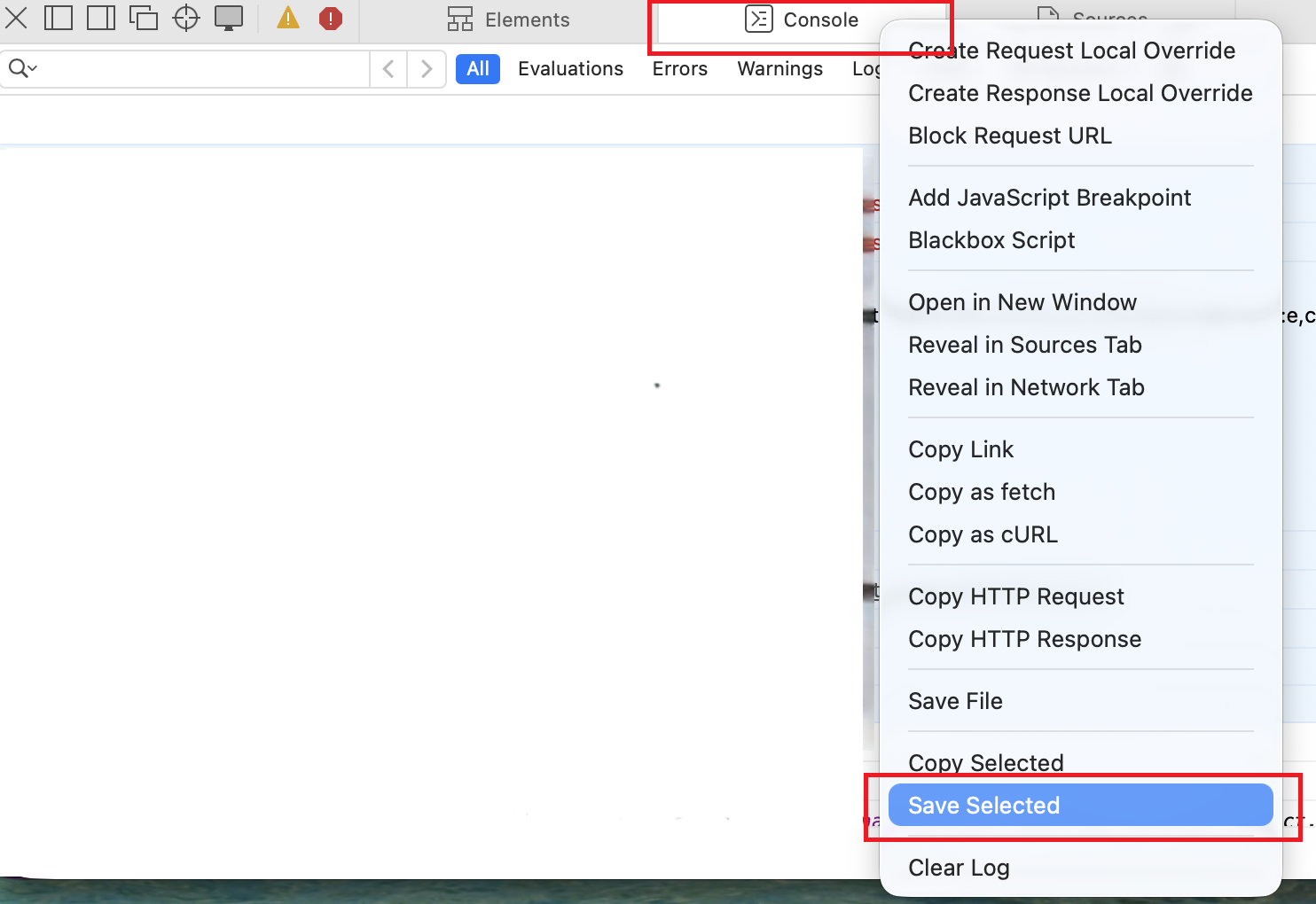 How to collect browser console log from browser for troubleshooting