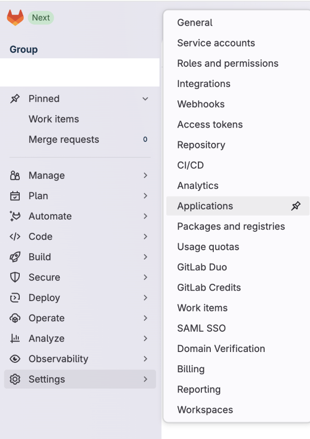 Set up OAuth for Git integration by provider
