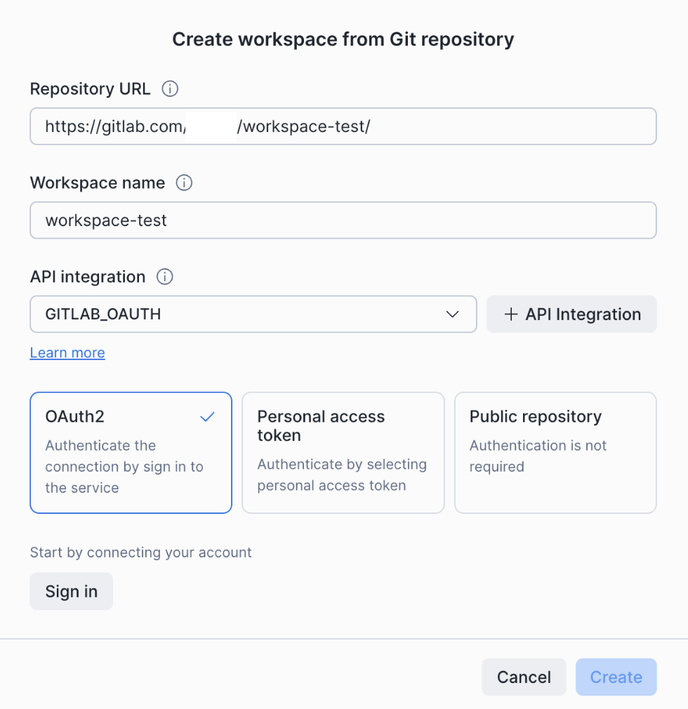 Set up OAuth for Git integration by provider